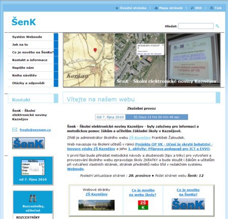 Podívejte se na webové stránky administrátora vytvořené v systému Webnode